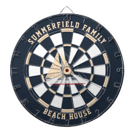 Anpassningsbar Nautical Sailing Family Beach House Darttavla