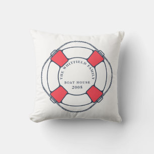 Anpassningsbar Nautical Swimming Ring Boat House Kudde
