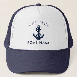 Anpassningsbar Nautisk kapten Boat Anchor Navy Keps