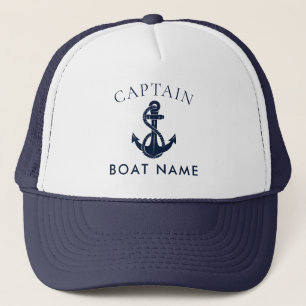 Anpassningsbar Nautisk kapten Boat Anchor Navy Keps