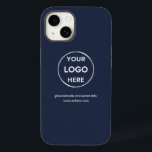 Anpassningsbar Navy Blue Business Logotyp Branded<br><div class="desc">Befordra ditt varumärke med det här anpassadet OtterBox Iphone 14 Pro Fodral. Den här designen innehåller din egen logotyp- och social-medieinformation, tillsammans med ett utrymme för en anpassningsbar på hemsidan adress. Perfekt för gåvor, handelsprogram och andra reklamevenemang. Behöver du hjälp med att anpassa dig? Kontakta oss med hjälp av meddelandeknappen...</div>