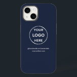Anpassningsbar Navy Blue Business Logotyp Branded<br><div class="desc">Befordra ditt varumärke med det här anpassadet OtterBox Iphone 14 Pro Fodral. Den här designen innehåller din egen logotyp- och social-medieinformation, tillsammans med ett utrymme för en anpassningsbar på hemsidan adress. Perfekt för gåvor, handelsprogram och andra reklamevenemang. Behöver du hjälp med att anpassa dig? Kontakta oss med hjälp av meddelandeknappen...</div>