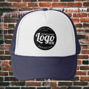Anpassningsbar Navy Blue Business Logotyp Company Keps