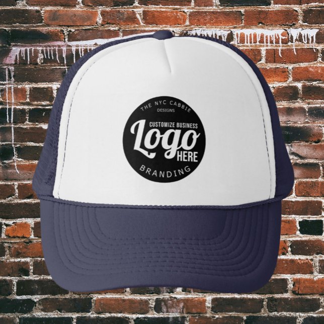 Anpassningsbar Navy Blue Business Logotyp Company  Keps (blue custom logo hat)