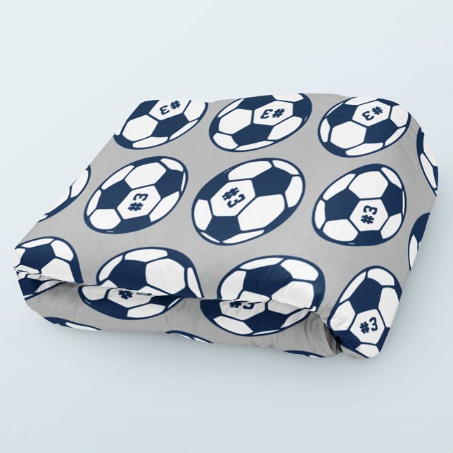 Anpassningsbar Navy Blue och Grått Ocer Ball Mönst Fleecefilt (Skapare uppladdad)