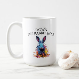 Anpassningsbar nedströms kaninen Hål Blue Bunny Kaffemugg