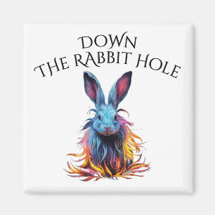 Anpassningsbar nedströms kaninen Hål Blue Bunny Magnet