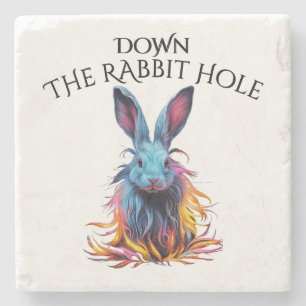 Anpassningsbar nedströms kaninen Hål Blue Bunny Stenunderlägg
