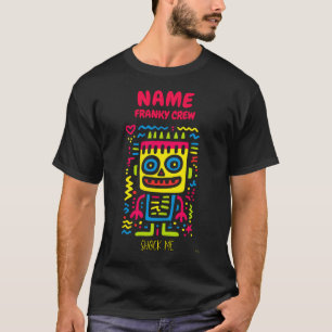 Anpassningsbar Neon Franky Pop Art Shock Me Halloe T Shirt