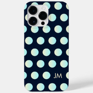 Anpassningsbar Neon Polka Dot Gult Cyan Monogram N