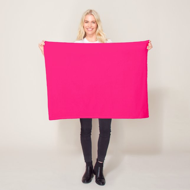 Anpassningsbar Neon Rosa Fleece Blanket - Personli (På plats)