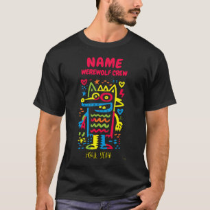 Anpassningsbar Neon Werevarp Pop Art -Howl Ja Hall T Shirt