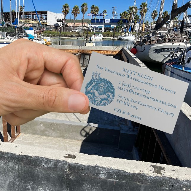 Anpassningsbar Neptunes Trident Logotyp/QR Code/UR Visitkort (Skapare uppladdad)