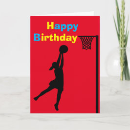Anpassningsbar Netball Player-födelsedag Kort