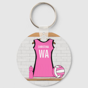 Anpassningsbar Netball Uniform Nyckelring