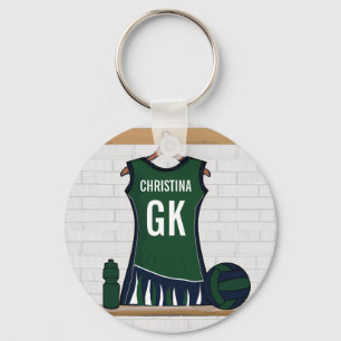Anpassningsbar Netball Uniform Nyckelring