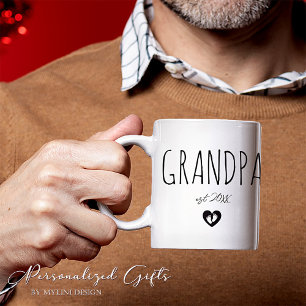 Anpassningsbar New Grandpa eller New pappa Gift Kaffemugg
