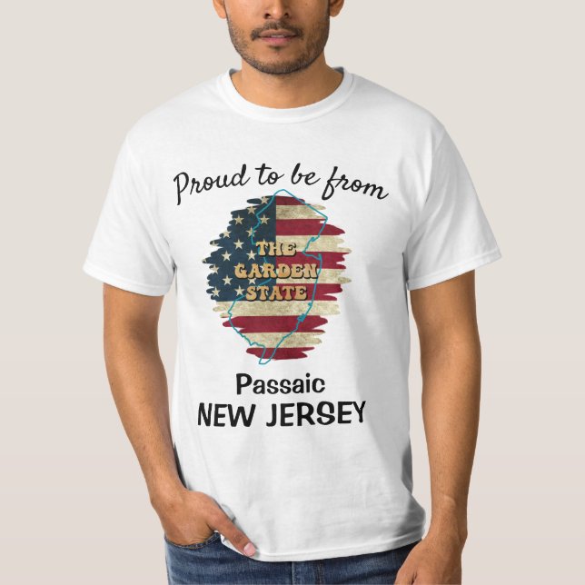Anpassningsbar New jersey stat T-Shirt (Framsida)