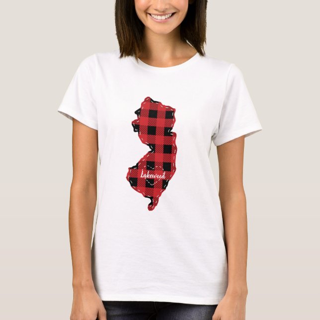 Anpassningsbar New jersey State Hometown Play-jul T Shirt (Framsida)
