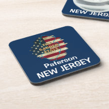 Anpassningsbar New jersey staten Beverage Coaster