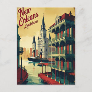 Anpassningsbar New Orleans Louisiana Travel Art Vi Vykort