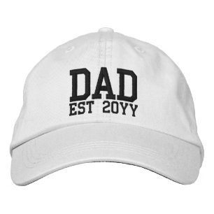 Anpassningsbar New Pappa Est Year Pappa i Far Broderad Keps