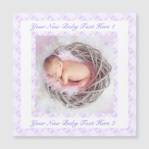 Anpassningsbar New Parents Lilac Rosa Flicka Photo