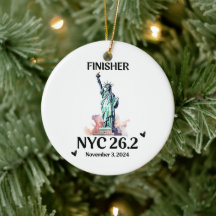 Anpassningsbar New York 2024 Marathon Ornament Fin
