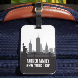 Anpassningsbar New York Resa Skyline Frihetsgudinn Bagagebricka