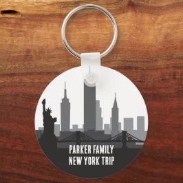 Anpassningsbar New York Resa Skyline Frihetsgudinn Nyckelring