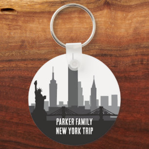Anpassningsbar New York Resa Skyline Frihetsgudinn Nyckelring