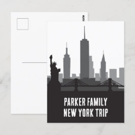Anpassningsbar New York Resa Skyline Frihetsgudinn Vykort