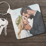 Anpassningsbar Newlyged Bröllop Photo Nyckelring<br><div class="desc">Skapa en personlig keepy med den här anpassningsbarna, perfekt som en par-gåva, för nyfödda eller till och med som en unik bröllopsförmån. Den är för närvarande utformad för att innehålla foton av paret eller nyfödda foton från bröllop av bruden och brudgummen, men du kan enkelt byta ut bilder mot speciella...</div>