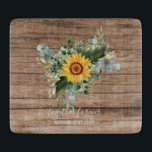 Anpassningsbar Newlyweds Rustic Sunblommor Eucalyp<br><div class="desc">Lägg till din egen text som du vill för att anpassa den här fantastiska vattenfärgsillustrationen av solblommor,  eukalyptus löv och grönenergi. Idealisk bröllop-presentartikel för nylweder,  brudens sida,  bridesmaid,  maid of honor,  blomflicka,  mor av brud eller groom. Redigera texten till kostym.</div>