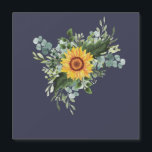 Anpassningsbar Newlyweds Rustic Sunblommor Eucalyp<br><div class="desc">Lägg till din egen text som du vill för att anpassa den här fantastiska vattenfärgsillustrationen av solblommor,  eukalyptus löv och grönenergi. Idealisk bröllop-presentartikel för nylweder,  brudens sida,  bridesmaid,  maid of honor,  blomflicka,  mor av brud eller groom. Redigera texten till kostym.</div>
