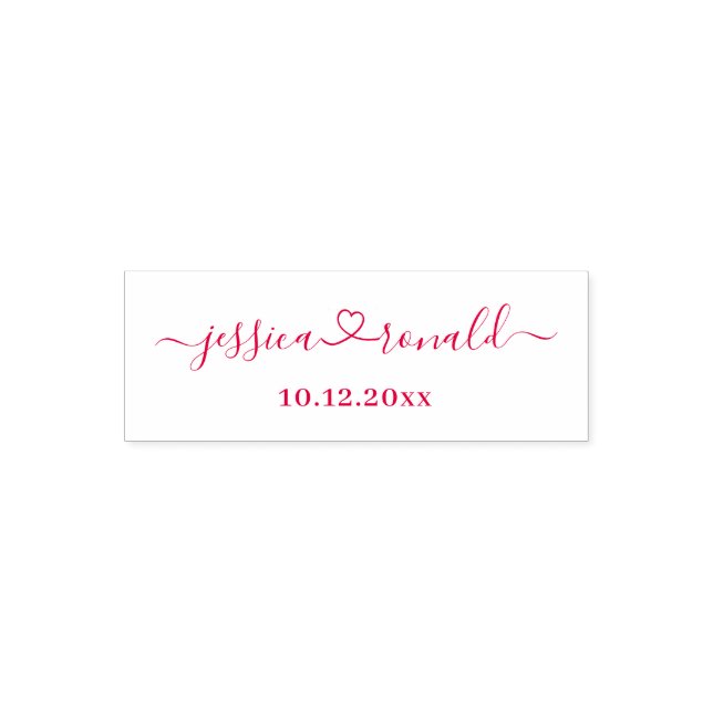 Anpassningsbar Newlyweets och Bröllop förkalkade F Självfärgande Stämpel (Design)