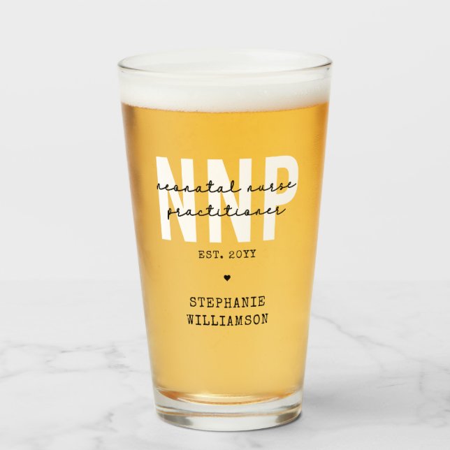 Anpassningsbar NNP Neonatal sjuksköterska Glaskopp (Framsida fylld)