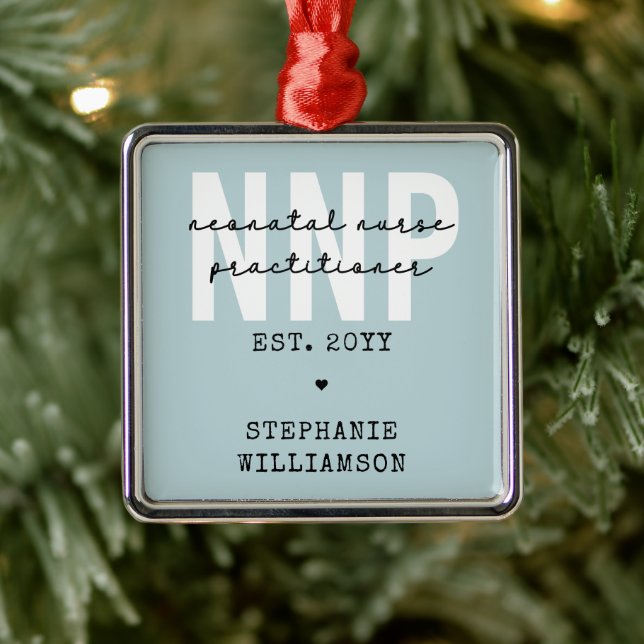Anpassningsbar NNP Neonatal sjuksköterska Julgransprydnad Metall (Träd)