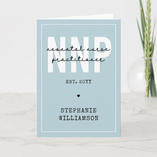 Anpassningsbar NNP Neonatal sjuksköterska Kort (Framsida)