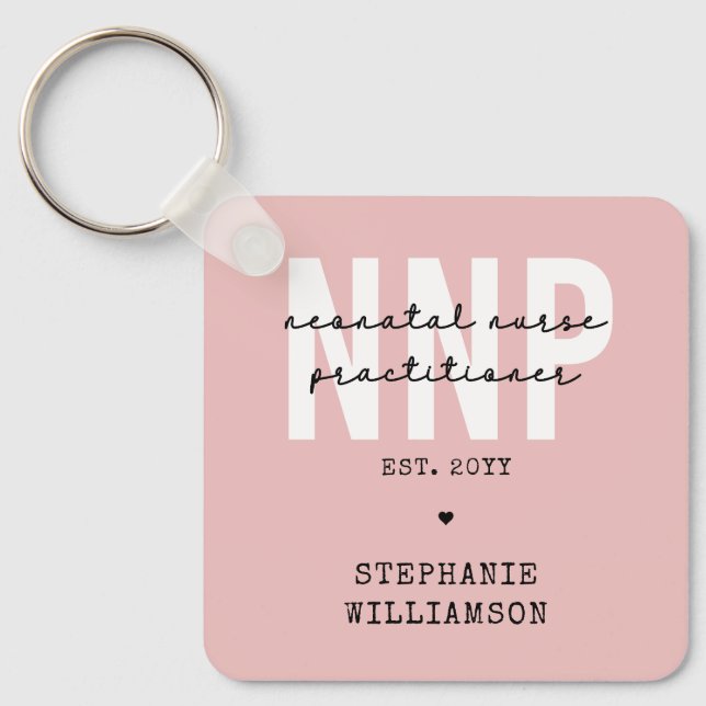 Anpassningsbar NNP Neonatal sjuksköterska Nyckelring (Framsida)