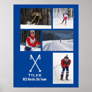 Anpassningsbar Nordic Cross country Skiing Photo C Poster