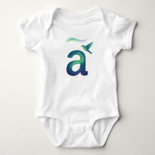 Anpassningsbar Norrskensbokstav A Aurora Fågel T Shirt