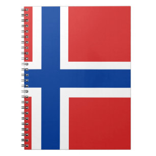 Anpassningsbar Norska Flagga (Norske Flagg) Anteckningsbok Med Spiral