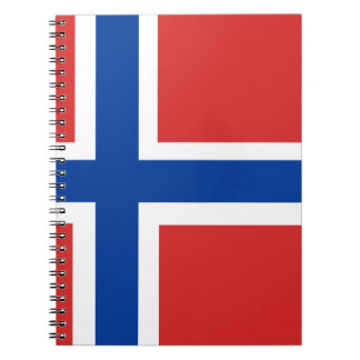 Anpassningsbar Norska Flagga (Norske Flagg) Anteckningsbok Med Spiral