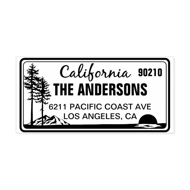 Anpassningsbar North California License Plate Adre Självfärgande Stämpel (Design)