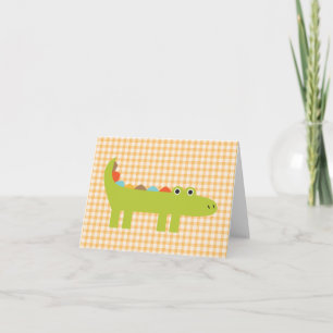 Anpassningsbar Note-kort Alligator Kort