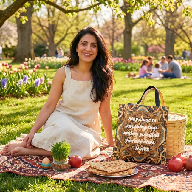 Anpassningsbar Nowruz Persian New Year Gift Khatam Tygkasse (Custom Nowruz Persian New Year Gift Khatam Art Tote Bag)