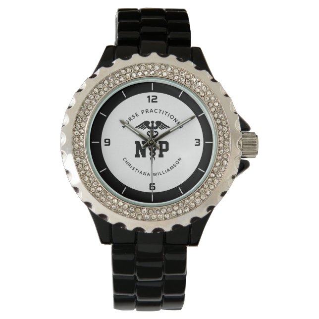 Anpassningsbar NP Nurse Practister Studenten Caduc Armbandsur (Framsida)