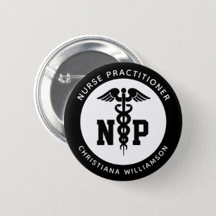 Anpassningsbar NP Nurse Practister Studenten Caduc Knapp