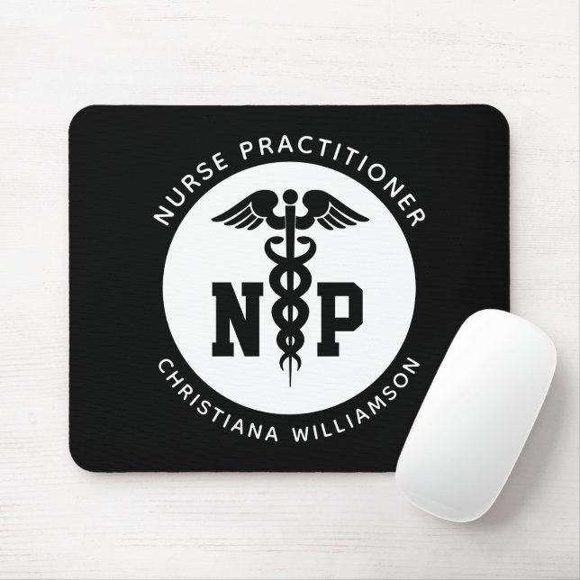 Anpassningsbar NP Nurse Practister Studenten Caduc Musmatta (Med mus)